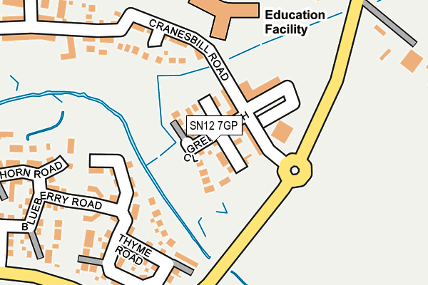 SN12 7GP map - OS OpenMap – Local (Ordnance Survey)