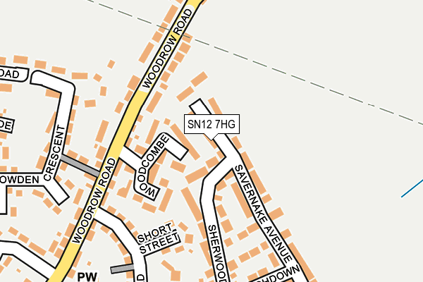 SN12 7HG map - OS OpenMap – Local (Ordnance Survey)