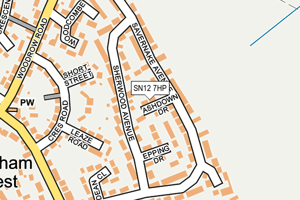SN12 7HP map - OS OpenMap – Local (Ordnance Survey)