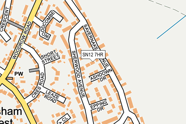 SN12 7HR map - OS OpenMap – Local (Ordnance Survey)