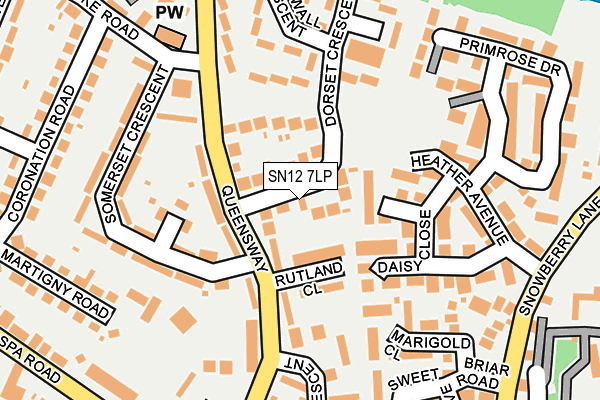 SN12 7LP map - OS OpenMap – Local (Ordnance Survey)