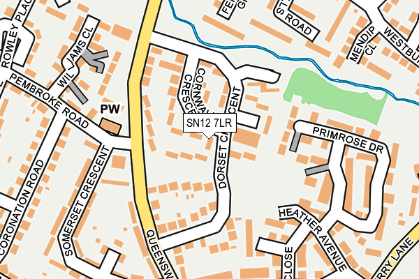 SN12 7LR map - OS OpenMap – Local (Ordnance Survey)