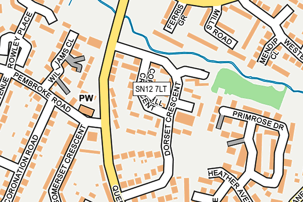 SN12 7LT map - OS OpenMap – Local (Ordnance Survey)