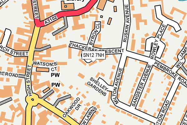 SN12 7NH map - OS OpenMap – Local (Ordnance Survey)