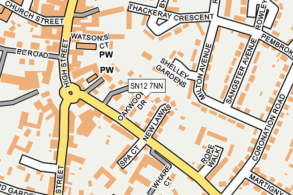 SN12 7NN map - OS OpenMap – Local (Ordnance Survey)