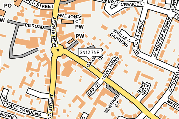 SN12 7NP map - OS OpenMap – Local (Ordnance Survey)