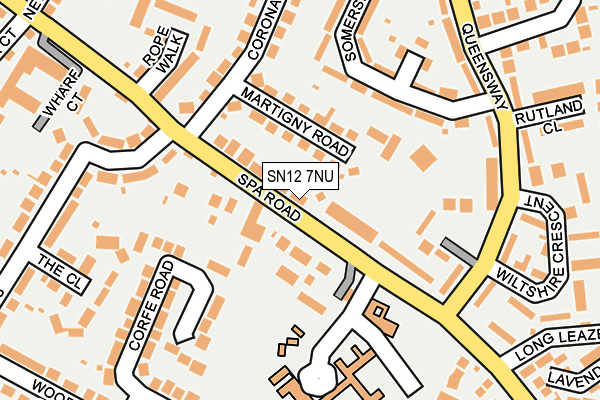 SN12 7NU map - OS OpenMap – Local (Ordnance Survey)