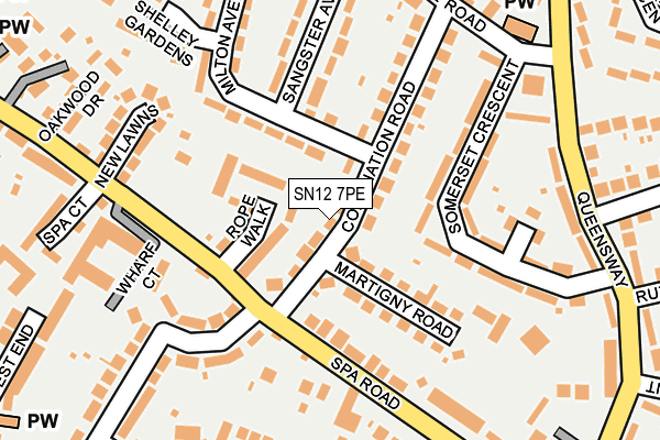 SN12 7PE map - OS OpenMap – Local (Ordnance Survey)