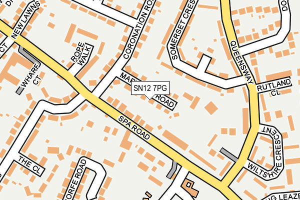 SN12 7PG map - OS OpenMap – Local (Ordnance Survey)