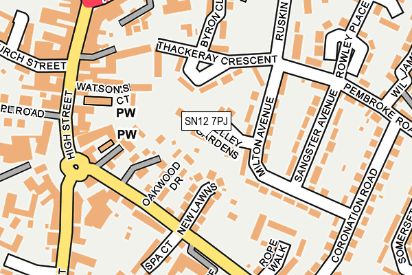 SN12 7PJ map - OS OpenMap – Local (Ordnance Survey)