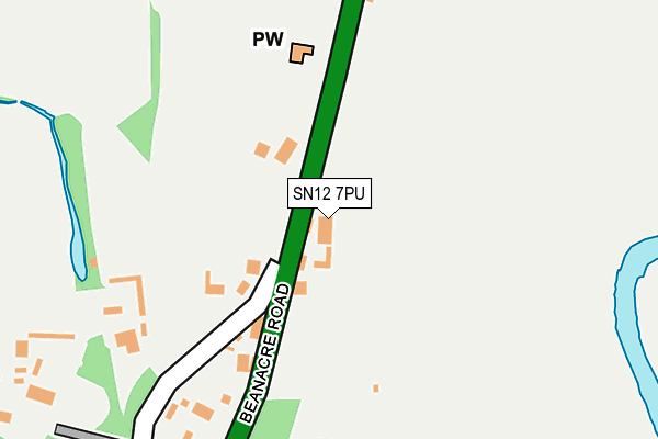 SN12 7PU map - OS OpenMap – Local (Ordnance Survey)