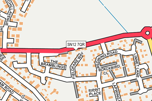 SN12 7QR map - OS OpenMap – Local (Ordnance Survey)