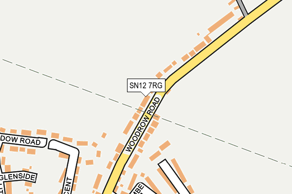 SN12 7RG map - OS OpenMap – Local (Ordnance Survey)