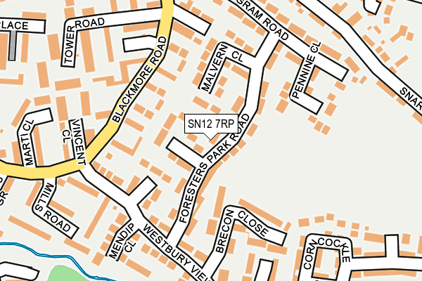 SN12 7RP map - OS OpenMap – Local (Ordnance Survey)