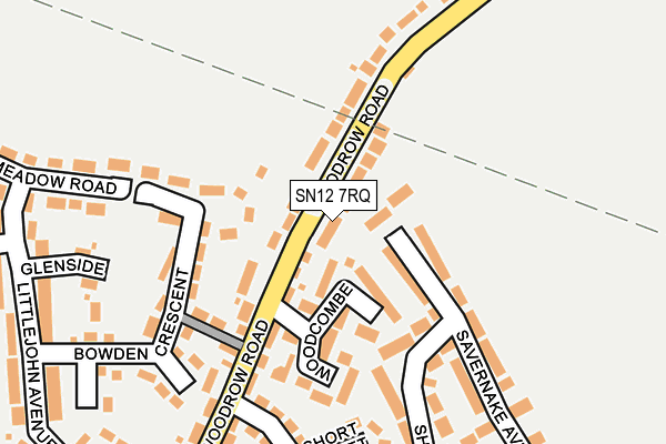 SN12 7RQ map - OS OpenMap – Local (Ordnance Survey)
