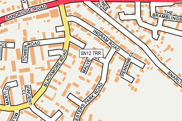 SN12 7RR map - OS OpenMap – Local (Ordnance Survey)