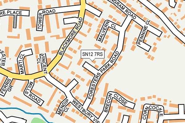 SN12 7RS map - OS OpenMap – Local (Ordnance Survey)