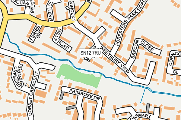 SN12 7RU map - OS OpenMap – Local (Ordnance Survey)