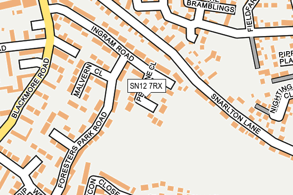 SN12 7RX map - OS OpenMap – Local (Ordnance Survey)