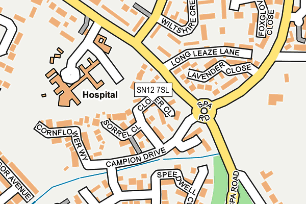 SN12 7SL map - OS OpenMap – Local (Ordnance Survey)