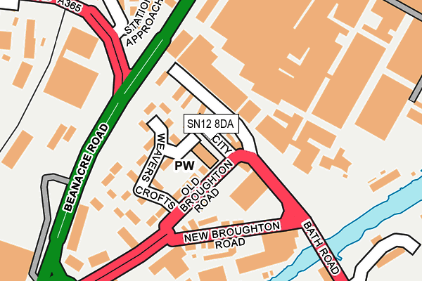 SN12 8DA map - OS OpenMap – Local (Ordnance Survey)