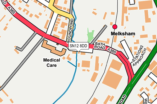 SN12 8DD map - OS OpenMap – Local (Ordnance Survey)