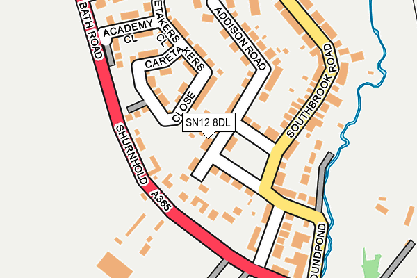SN12 8DL map - OS OpenMap – Local (Ordnance Survey)