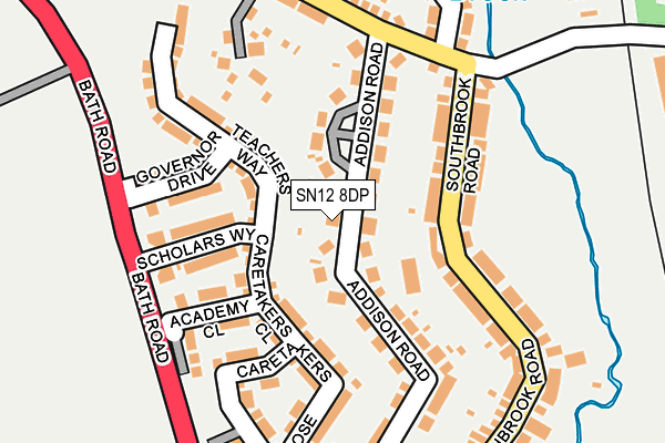 SN12 8DP map - OS OpenMap – Local (Ordnance Survey)