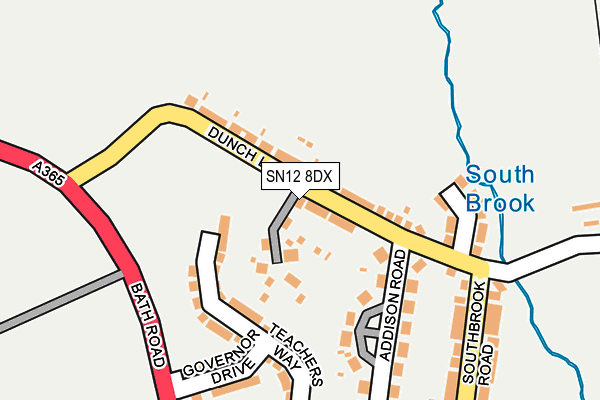 SN12 8DX map - OS OpenMap – Local (Ordnance Survey)
