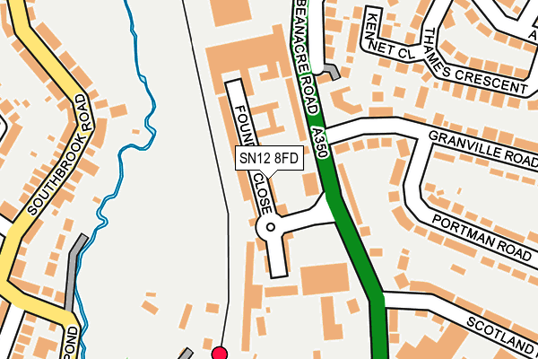 SN12 8FD map - OS OpenMap – Local (Ordnance Survey)