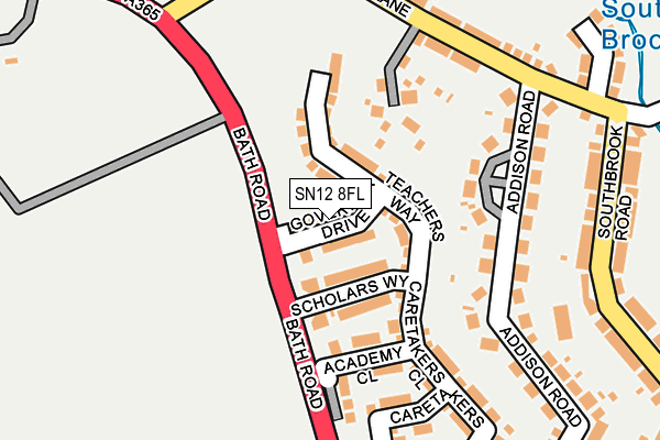 SN12 8FL map - OS OpenMap – Local (Ordnance Survey)
