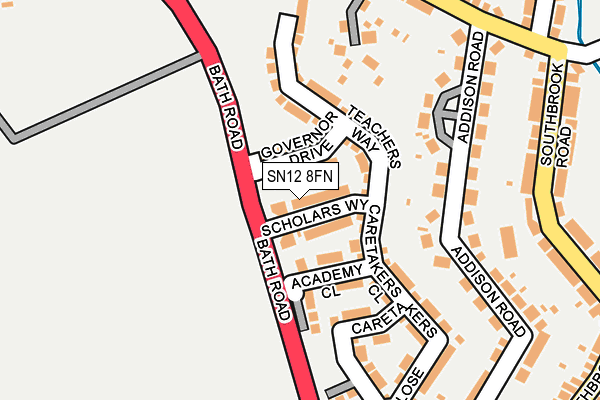 SN12 8FN map - OS OpenMap – Local (Ordnance Survey)