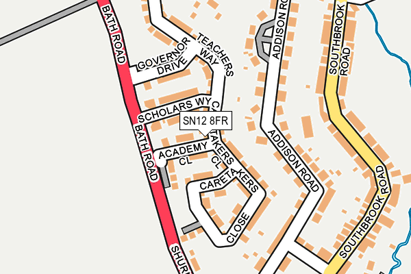 SN12 8FR map - OS OpenMap – Local (Ordnance Survey)