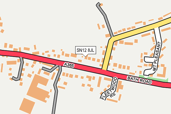 SN12 8JL map - OS OpenMap – Local (Ordnance Survey)