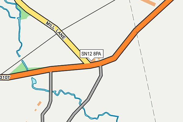 SN12 8PA map - OS OpenMap – Local (Ordnance Survey)