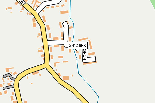 SN12 8PX map - OS OpenMap – Local (Ordnance Survey)