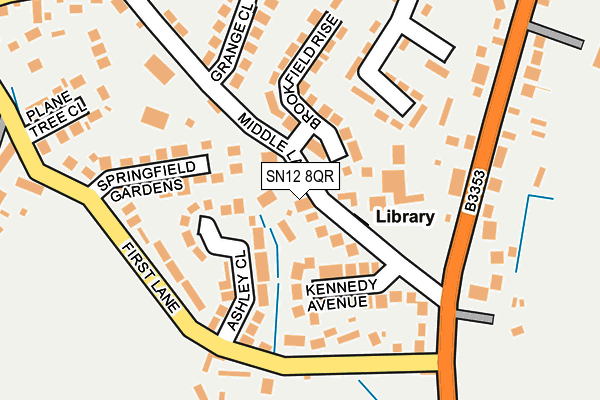 SN12 8QR map - OS OpenMap – Local (Ordnance Survey)