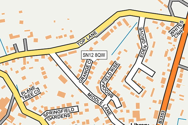 SN12 8QW map - OS OpenMap – Local (Ordnance Survey)