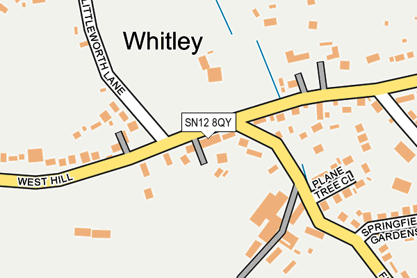 SN12 8QY map - OS OpenMap – Local (Ordnance Survey)