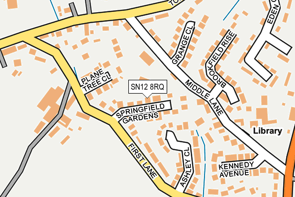 SN12 8RQ map - OS OpenMap – Local (Ordnance Survey)