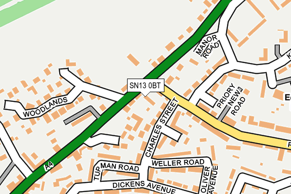 SN13 0BT map - OS OpenMap – Local (Ordnance Survey)