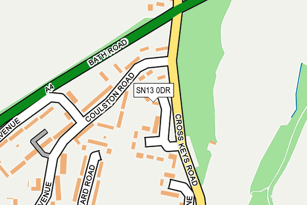 SN13 0DR map - OS OpenMap – Local (Ordnance Survey)