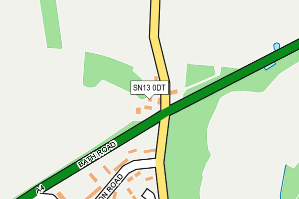 SN13 0DT map - OS OpenMap – Local (Ordnance Survey)