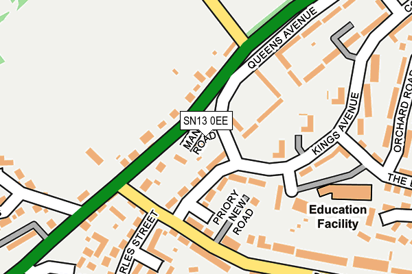 SN13 0EE map - OS OpenMap – Local (Ordnance Survey)