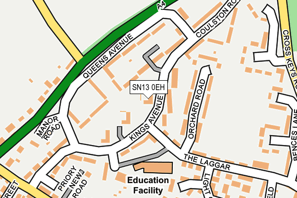 SN13 0EH map - OS OpenMap – Local (Ordnance Survey)