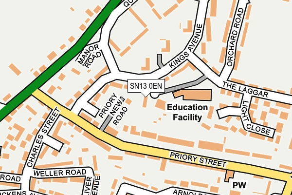 SN13 0EN map - OS OpenMap – Local (Ordnance Survey)