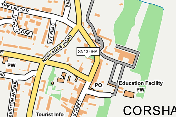 SN13 0HA map - OS OpenMap – Local (Ordnance Survey)