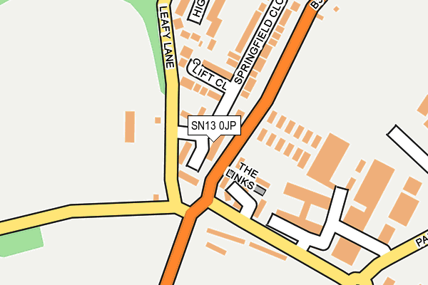 SN13 0JP map - OS OpenMap – Local (Ordnance Survey)