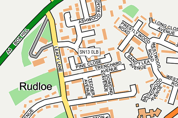 SN13 0LB map - OS OpenMap – Local (Ordnance Survey)