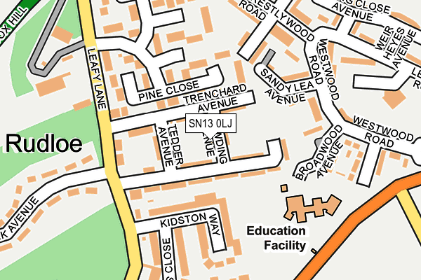 SN13 0LJ map - OS OpenMap – Local (Ordnance Survey)